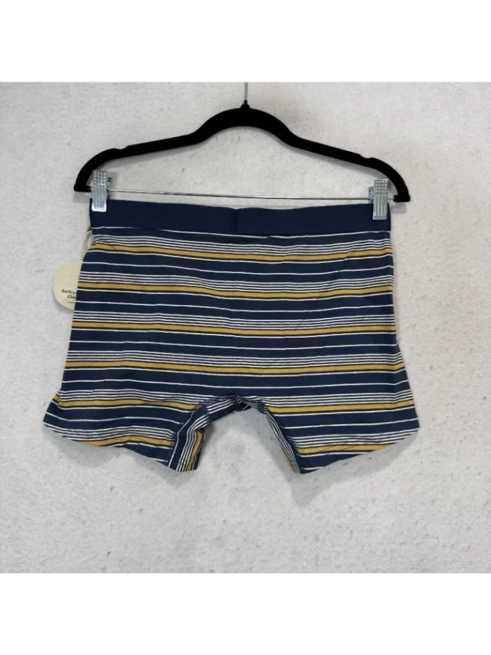 Pact Boxer Briefs Mens Medium Blue Striped Organic Cotton Stretch Underwear